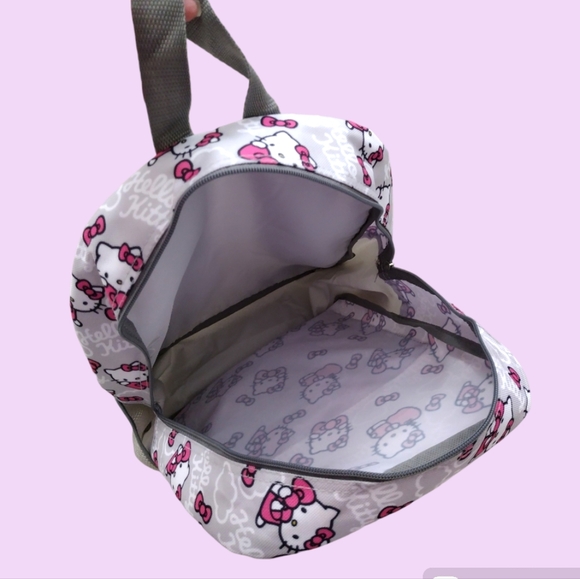 Nwt Hello Kitty Sanrio Pink & Grey Backpack - Picture 5 of 6